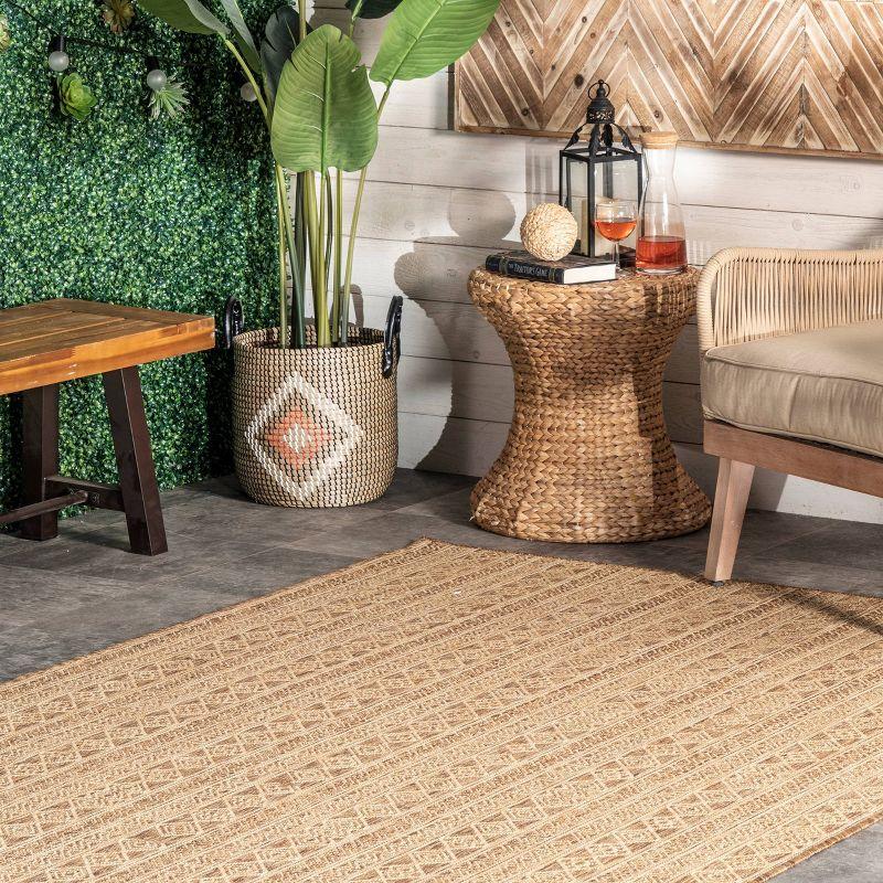 Devon Geometric Striped Indoor and Outdoor Area Rug - nuLOOM