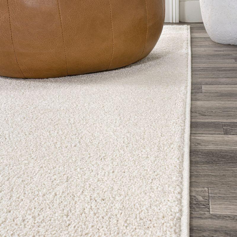 3'x5'Oval  Haze Solid Low-Pile, Cream - JONATHAN Y