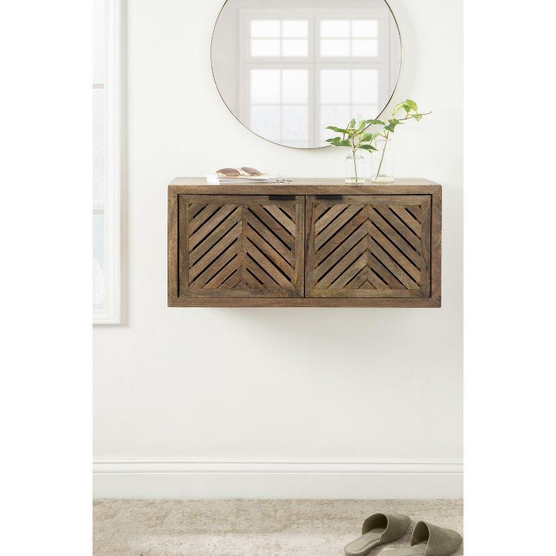 Kate and Laurel Mezzeta Decorative Wood Wall Cabinet