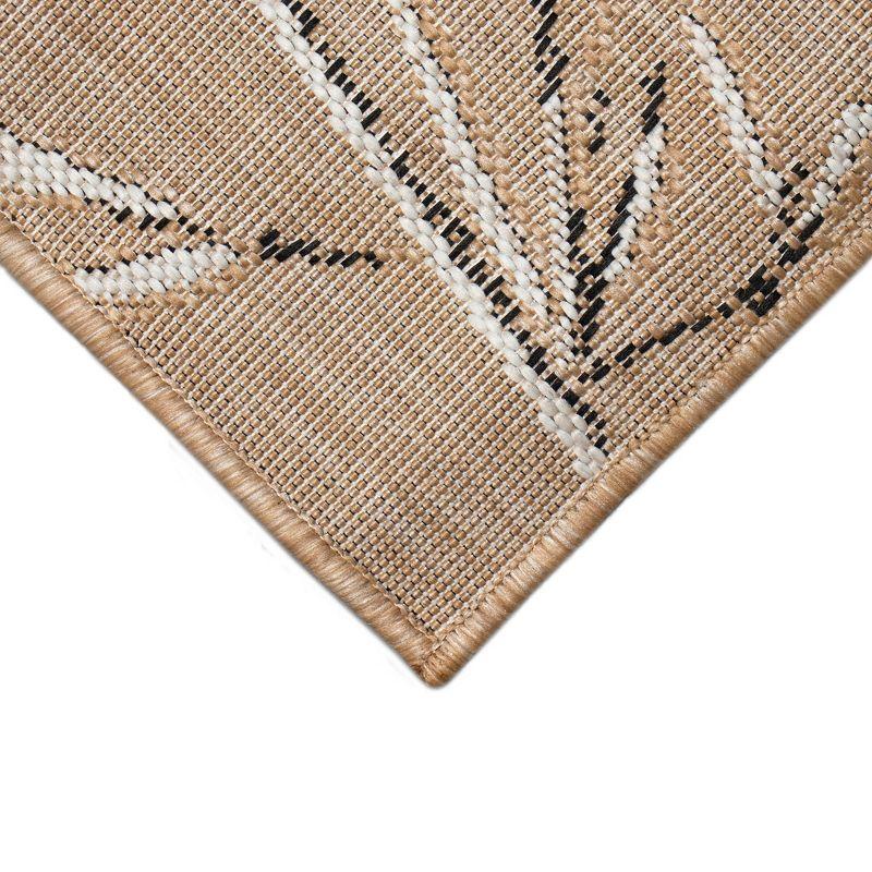 Liora Manne Carmel Bamboo Border Indoor/Outdoor Rug Sand 6'6" x 9'4"
