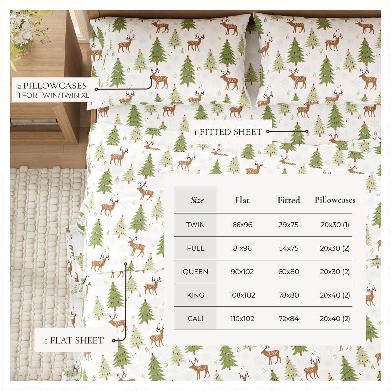100% Cotton Lodge Printed Flannel Sheet Set