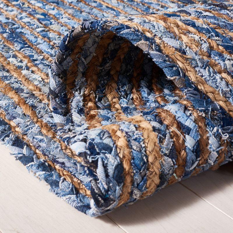 Cape Cod CAP202 Woven Indoor Area Rug - Blue/Natural - 8'x10' Oval - Safavieh
