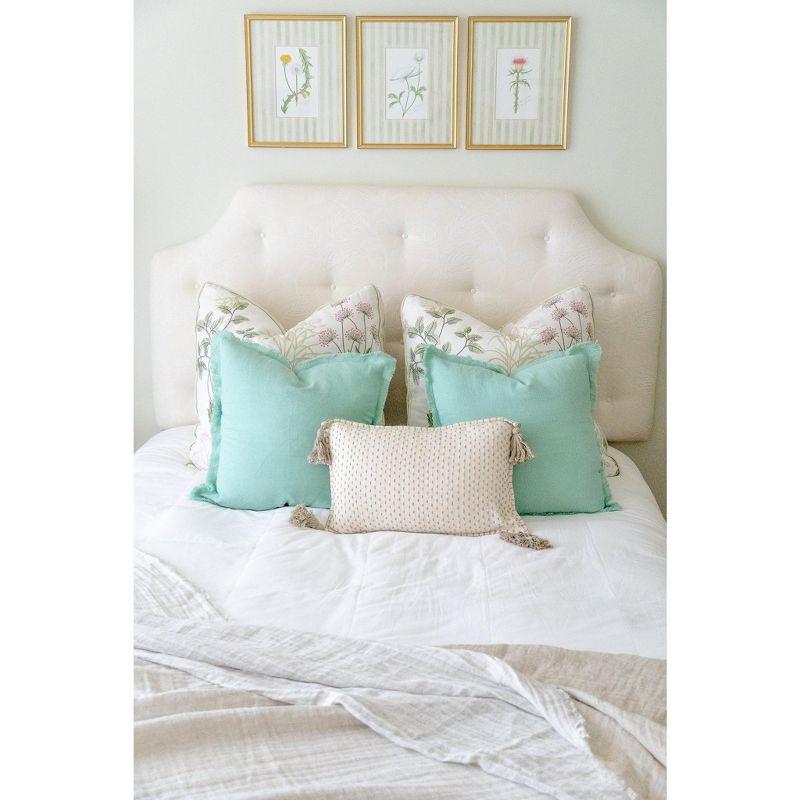 Mint Green Soft Linen Euro Pillow 26x26 26x26 Pillow Cover Only