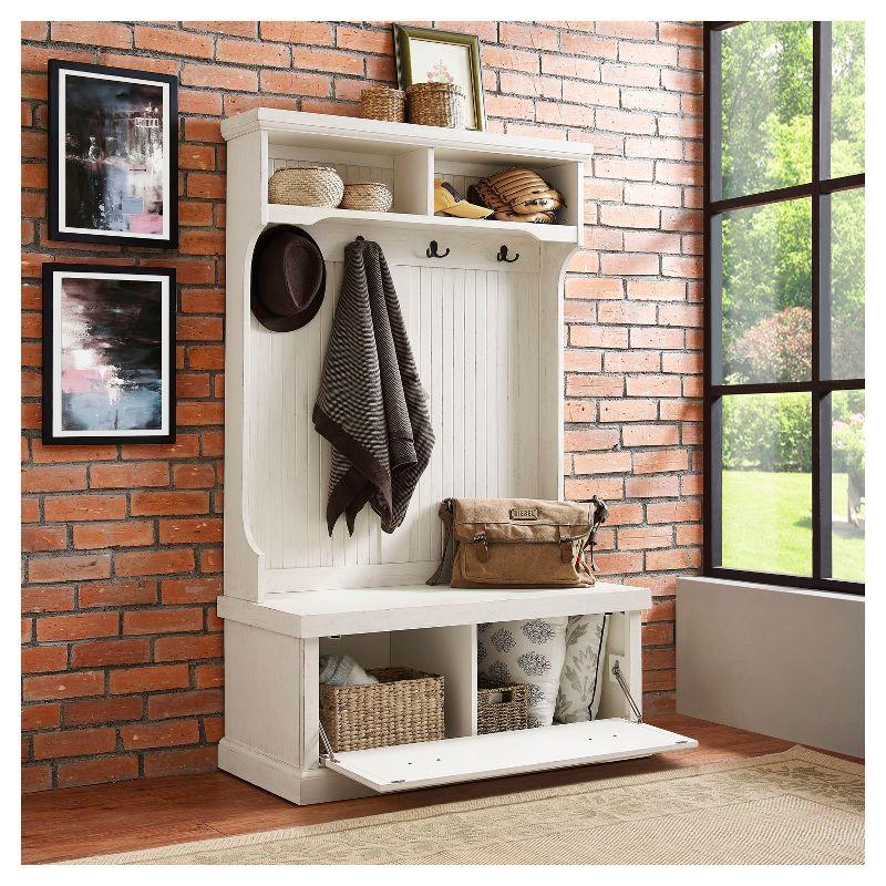 Seaside Hall Tree 40'' Wide with Bench and Shoe Storage