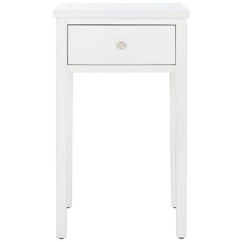 Abel Nightstand with Storage Drawers - White - Safavieh.