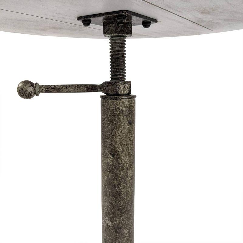 Carolina Living Colton Adjustable Vintage Table Natural Driftwood/Aged Iron: Mango Wood, Iron Frame, 30 Day Warranty