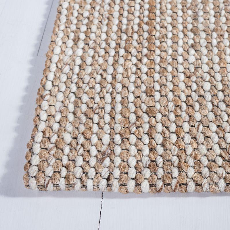 Natural Beige Hand-Tufted Wool and Synthetic Area Rug 2' x 3'