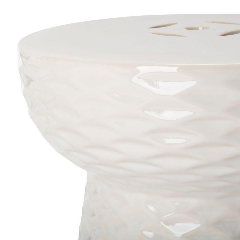 Daphne Garden Stool - ACS4523 - Indoor/Outdoor - Creme - Safavieh