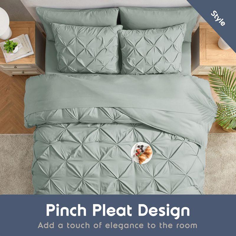 Bed-in-A-Bag Pleated Comforter Set with Bed Sheets