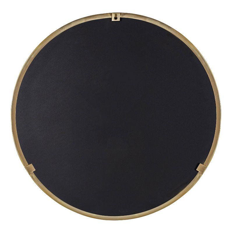 Elegant Gold Iron Round Wall Mirror, 32" Diameter