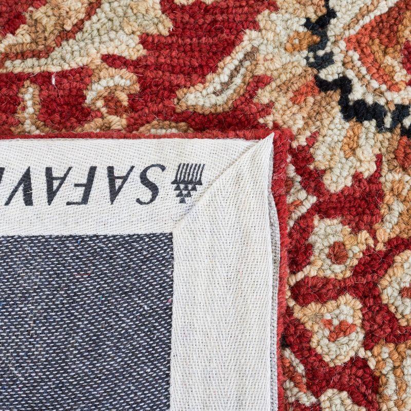 Chelsea HK157 Handmade Area Rug - 8'x10' - Red/Ivory - Safavieh