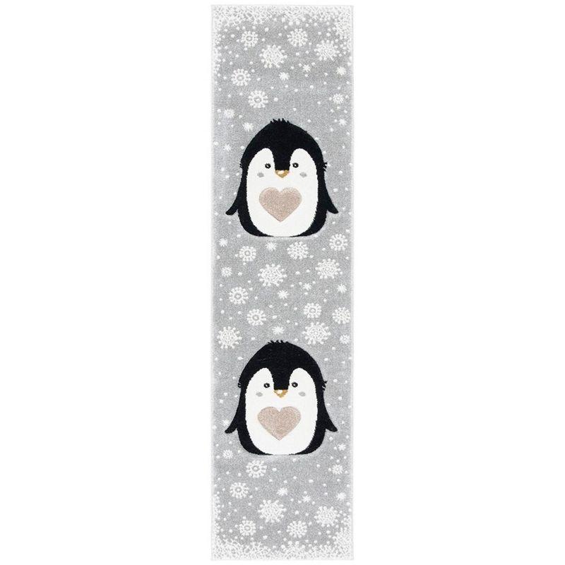Carousel Kids CRK132 Power Loomed Runner Rug - Light Grey/Black - 2'x8' - Safavieh.