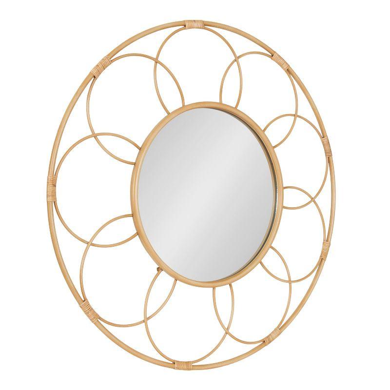 34"x34" Cori Round Rattan Mirror - Kate & Laurel All Things Decor