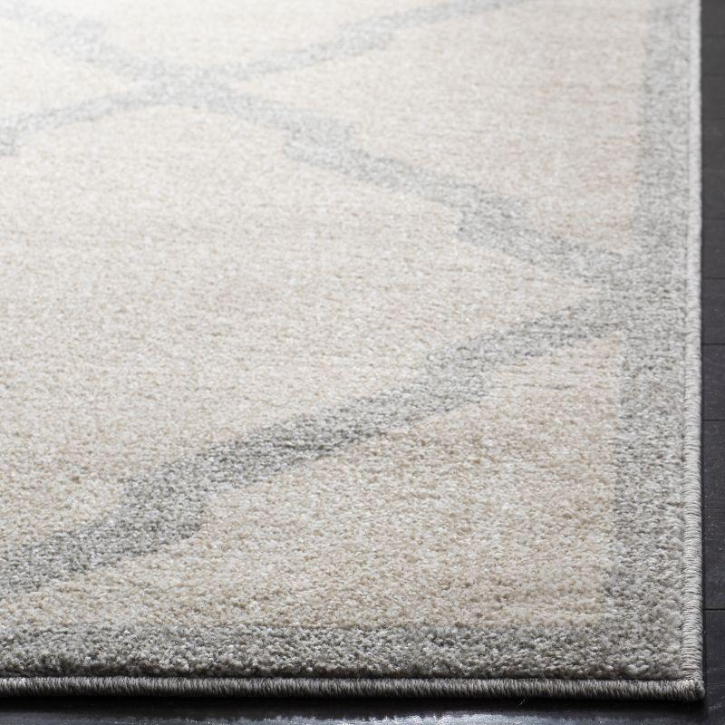 Amherst AMT421 Power Loomed Indoor Area Rug - Beige/Light Grey - 7'x7' - Safavieh