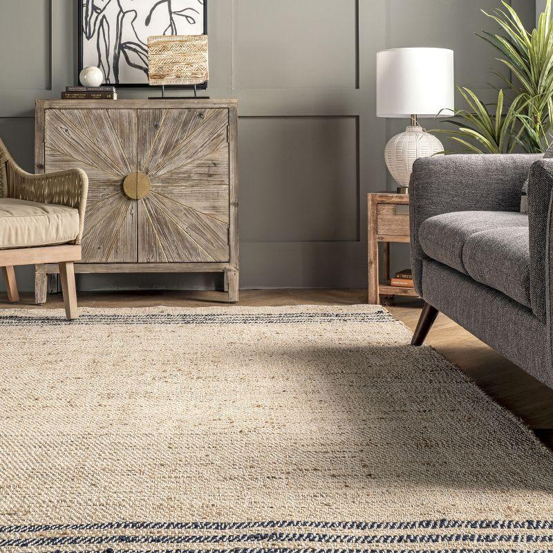 Lauren Liess x Rugs USA Meadow Striped Jute Area Rug