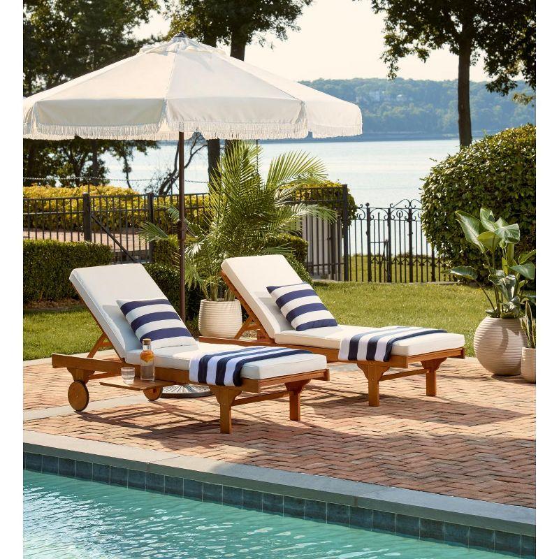 Newport Lounge Chair - Outdoor - PAT7022 - Natural/Beige -Safavieh