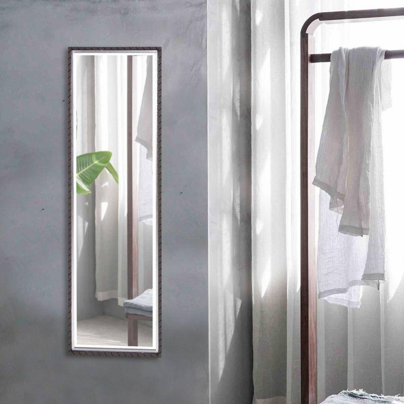 Howard Elliott 48"x14" Cantera Dressing Mirror: Modern Style, Iron Frame, Wall Mounted