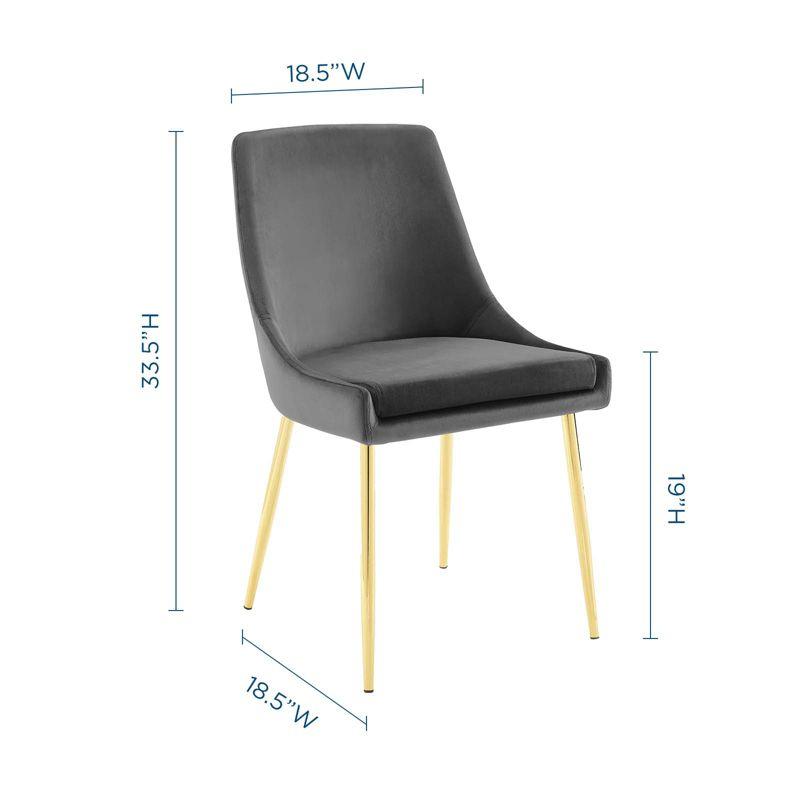 Modway Viscount Performance Velvet Dining Chairs - Set of 2