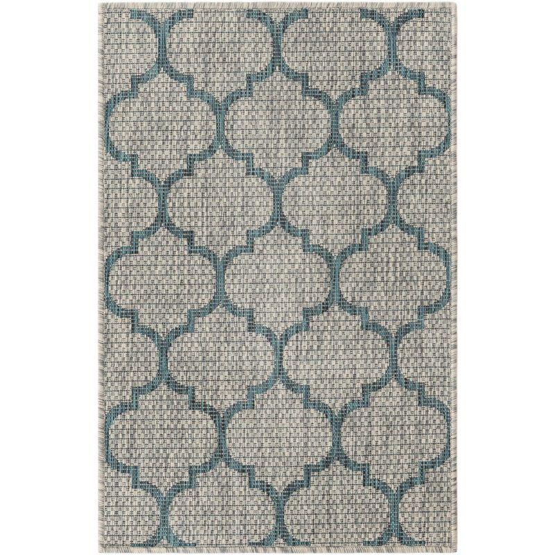 Unique Loom Outdoor Trellis Geometric Woven Area Rug