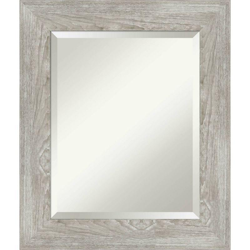 22" x 26" Dove Graywash Framed Bathroom Vanity Wall Mirror - Amanti Art: Modern, Beveled, Wood Frame