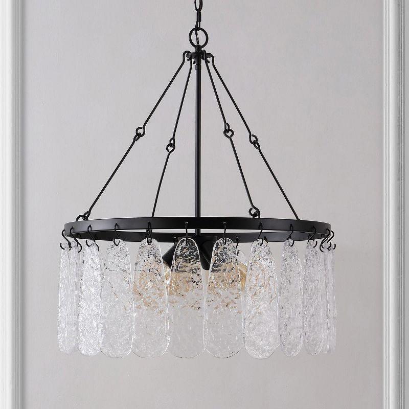 Percey 6 - Light Dimmable Wagon Wheel Chandelier