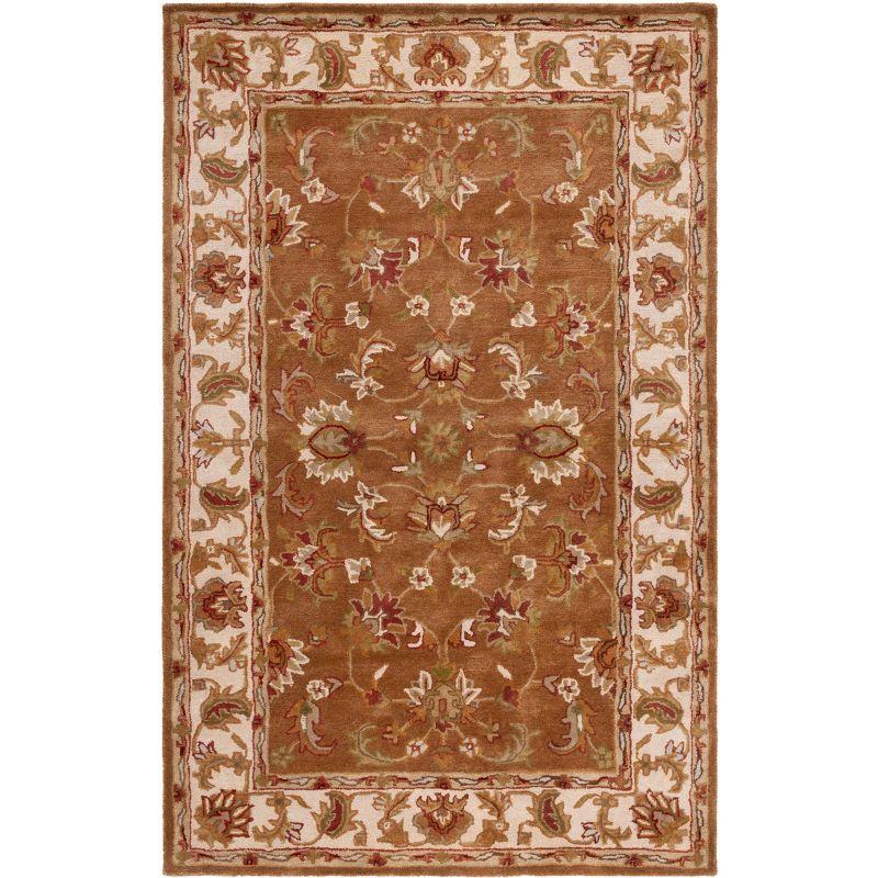 Heritage HG816 Hand Tufted Area Rug - Mocha/Ivory - 6'x9' - Safavieh.