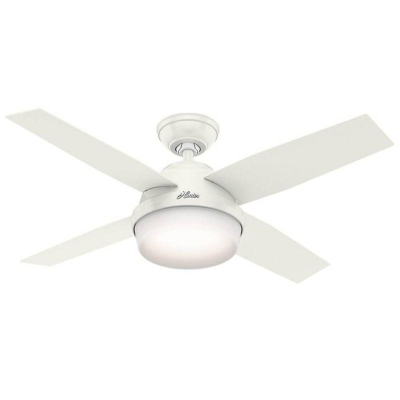 Dempsey 44" Fresh White LED Ceiling Fan with Remote and Reversible Blades