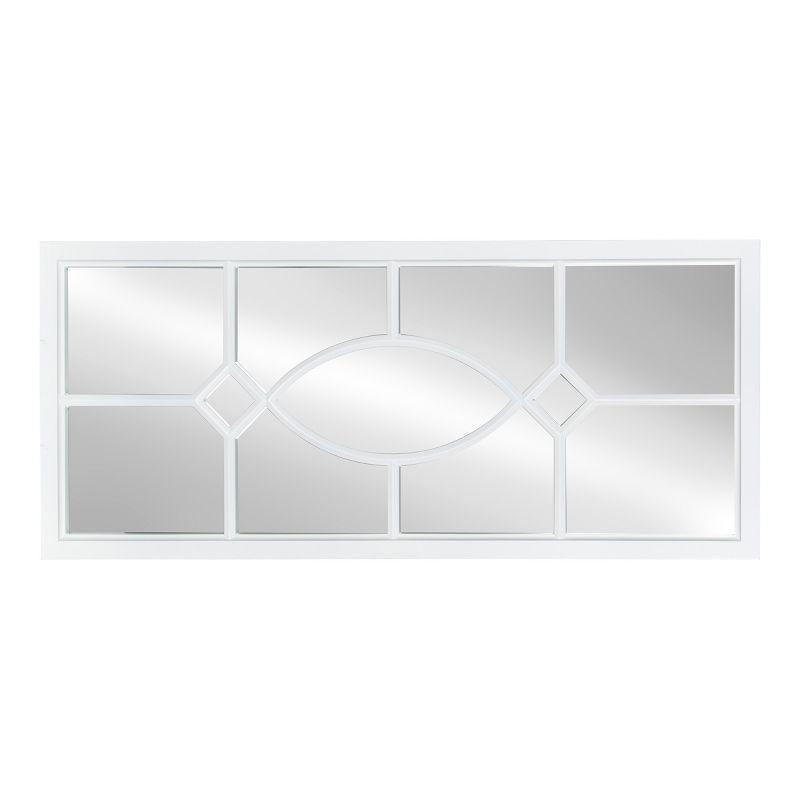 13" x 30" Cassat Framed Wall Accent Mirror White - Kate and Laurel