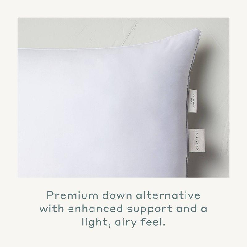 Standard/Queen Machine Washable Firm Down Alternative Pillow - Casaluna™: Hypoallergenic, 300 Thread Count Cotton