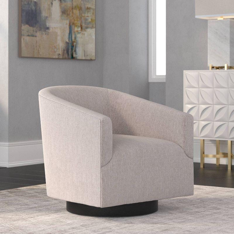 Donovan Upholstered Swivel Barrel Chair