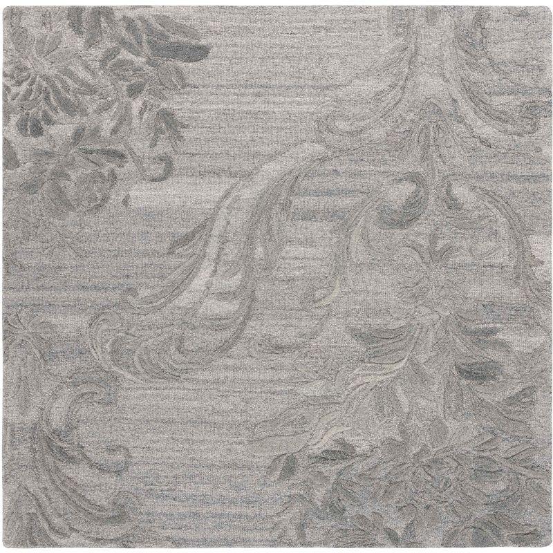 Jardin JAR732 Hand Tufted Area Rug - Grey - 6'x6' - Safavieh