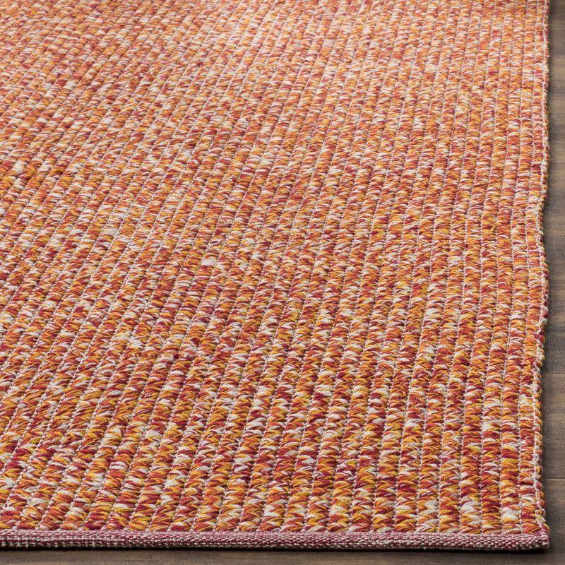 Coastal Breeze Hand-Woven Orange Cotton 4' x 6' Area Rug