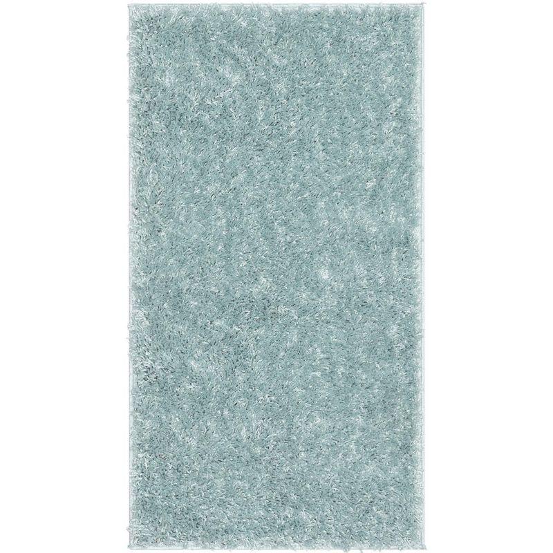 Papastamelos Basics Emerson Plain Textured Seafoam Green Shag Area Rug