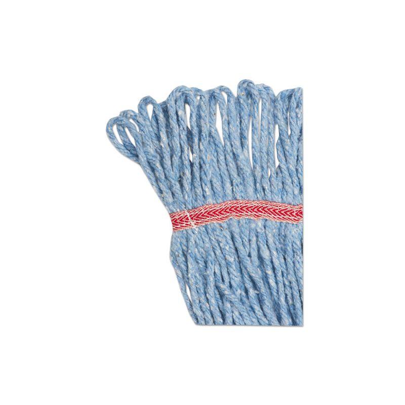 Boardwalk Super Loop Wet Mop Head, Cotton/Synthetic Fiber, 5" Headband, Large Size, Blue