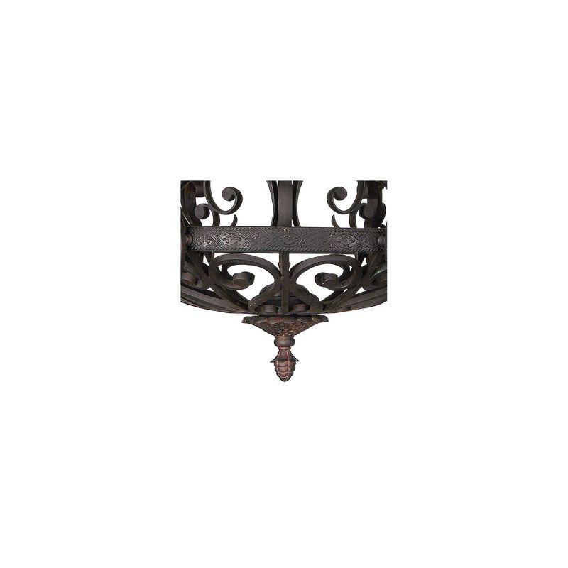 Kathy Ireland Dark Bronze Chandelier Lighting 32 1/2" Wide Industrial 6-Light Fixture for Dining Room House Foyer Kitchen Entryway