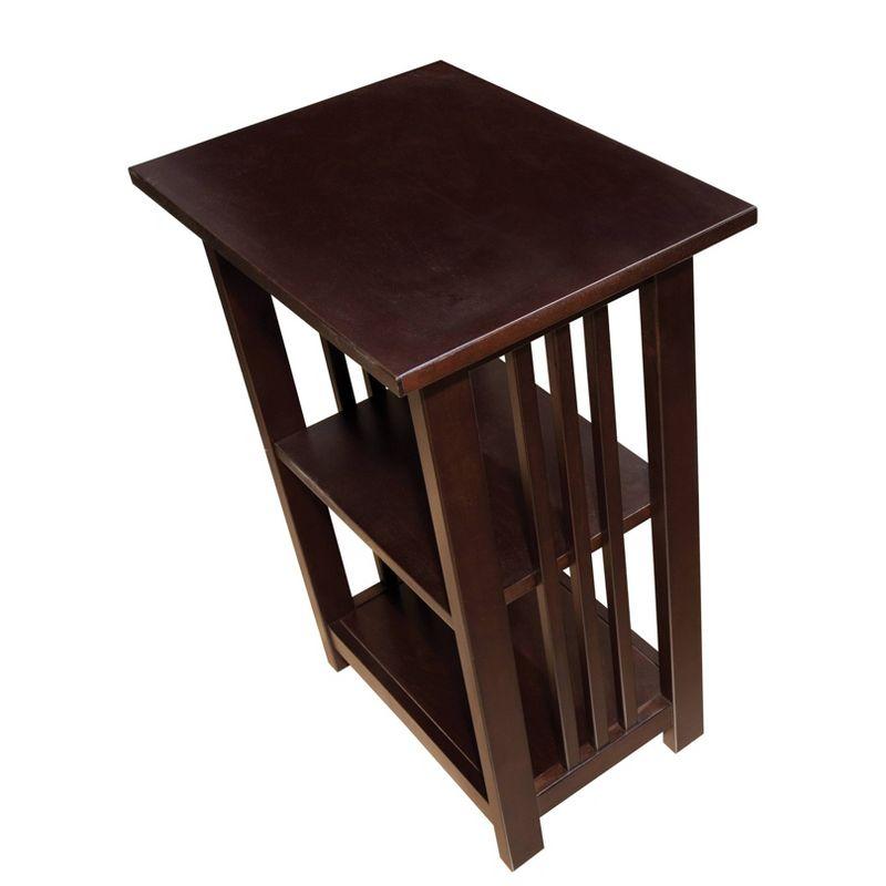 2-shelf End Table Wood Espresso - Alaterre Furniture