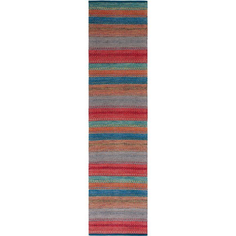 Kilim KLM475 Hand Woven Runner Rug - Blue/Red - 2'3"x9' - Safavieh.