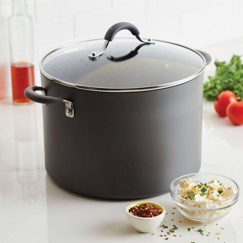 Circulon Radiance 10qt Hard Anodized Nonstick Wide Stockpot Gray