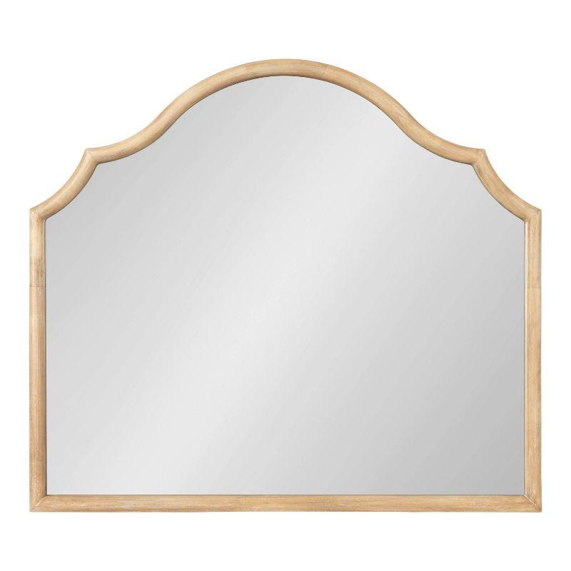 Kate & Laurel All Things Decor 32"x28" Leanna Wood Arched Mirror