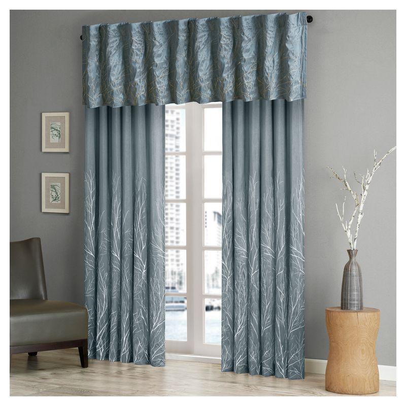 Andora Faux Silk Embroidered Window Valance