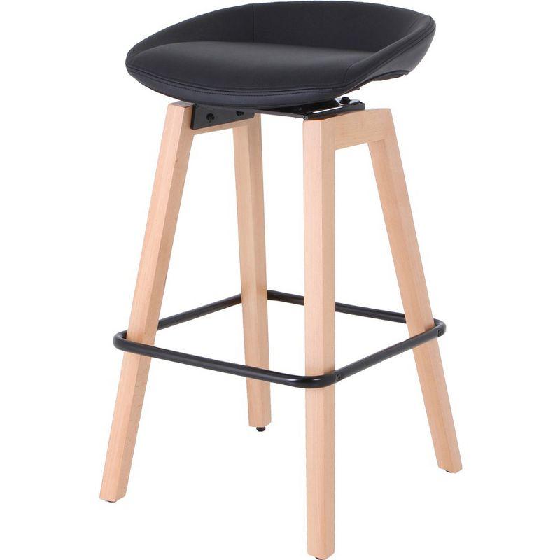 Lorell Modern Low-Back Stool - Low Back - Black
