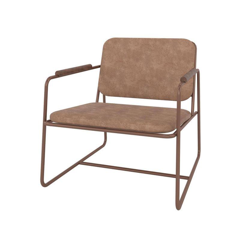 2.0 Whythe Low Accent Chair Corten - Manhattan Comfort: Upholstered, No Assembly, Steel Legs