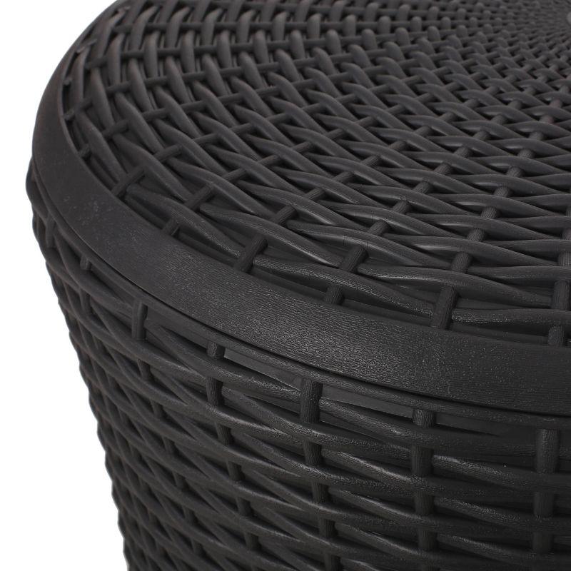 Olivo Patio Faux Wicker Patio Table - Dark Gray - Christopher Knight Home
