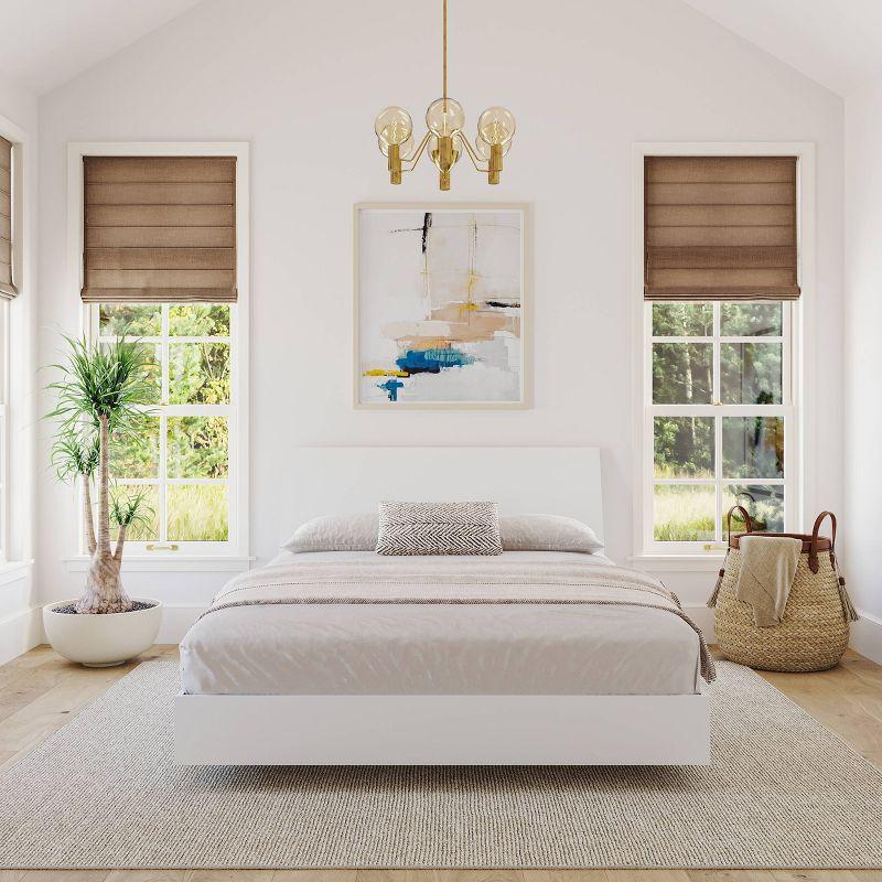 Paris Platform Bed with Headboard White - Nexera