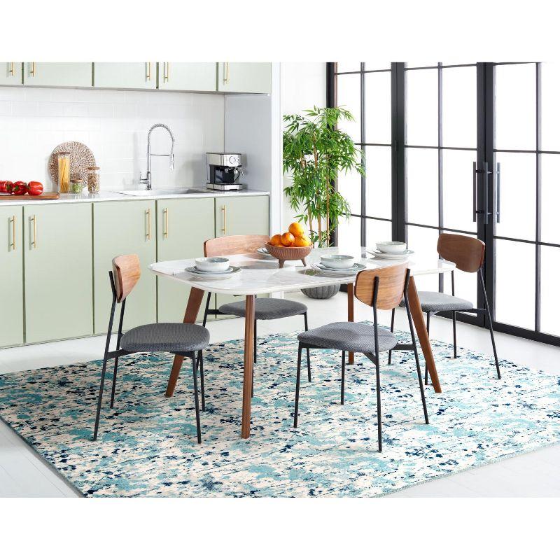 Evoke EVK284 Power Loomed Indoor Area Rug - Ivory/Blue - 6'7"x6'7" - Safavieh