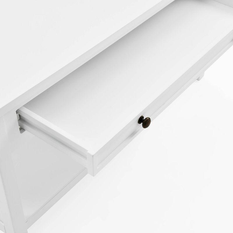 36" Middlebury Coffee Table and 2 End Tables with Drawer Off - White - Alaterre Furniture: Mid-Century Modern, Wood Frame