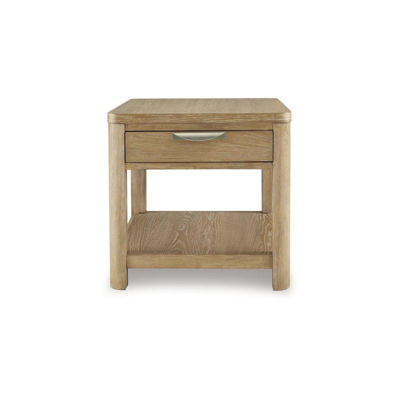 Signature Design by Ashley Rencott 1 Drawer End Table, Light Brown