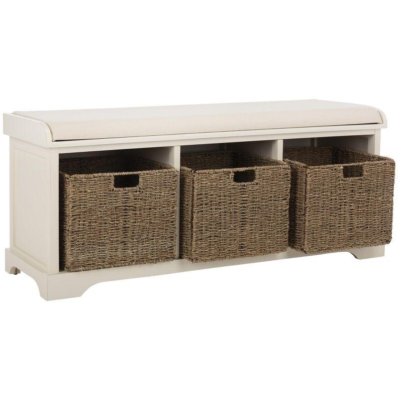 Lonan Storage Bench - AMH5733 - Vintage White - Safavieh Couture