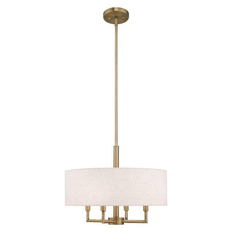 Livex Lighting Meridian 4 - Light Chandelier in  Antique Brass