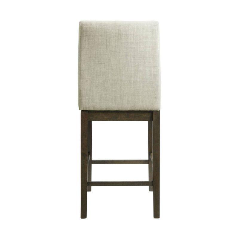 Simms Counter Height Side Chair Set Walnut - Picket House Furnishings: Upholstered, Modern Design, Fixed Height